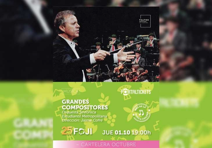Afiche de Concierto gratuito "Grandes Compositores" de FOJI