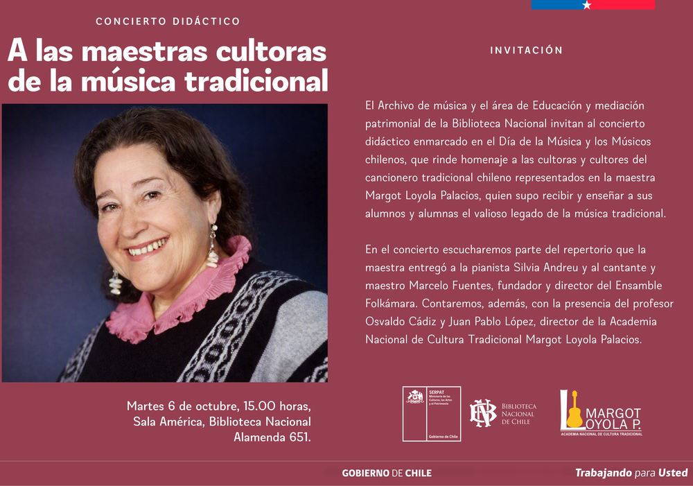 Afiche de A las maestras cultoras de la música tradicional