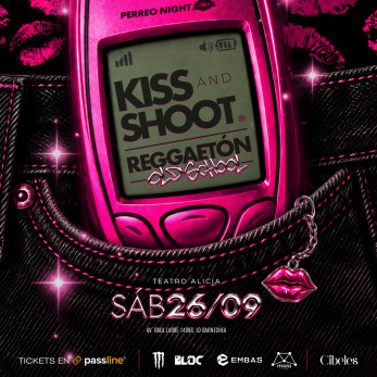 Afiche de KISS & SHOOT - TEATRO ALICIA